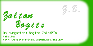 zoltan bogits business card